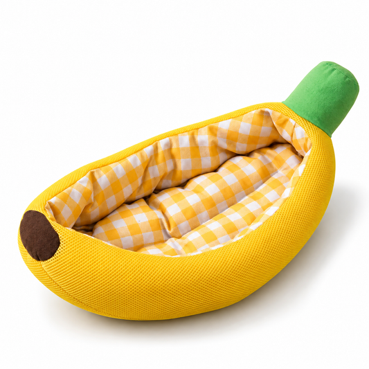 Banana-Shaped Breathable Pet Bed