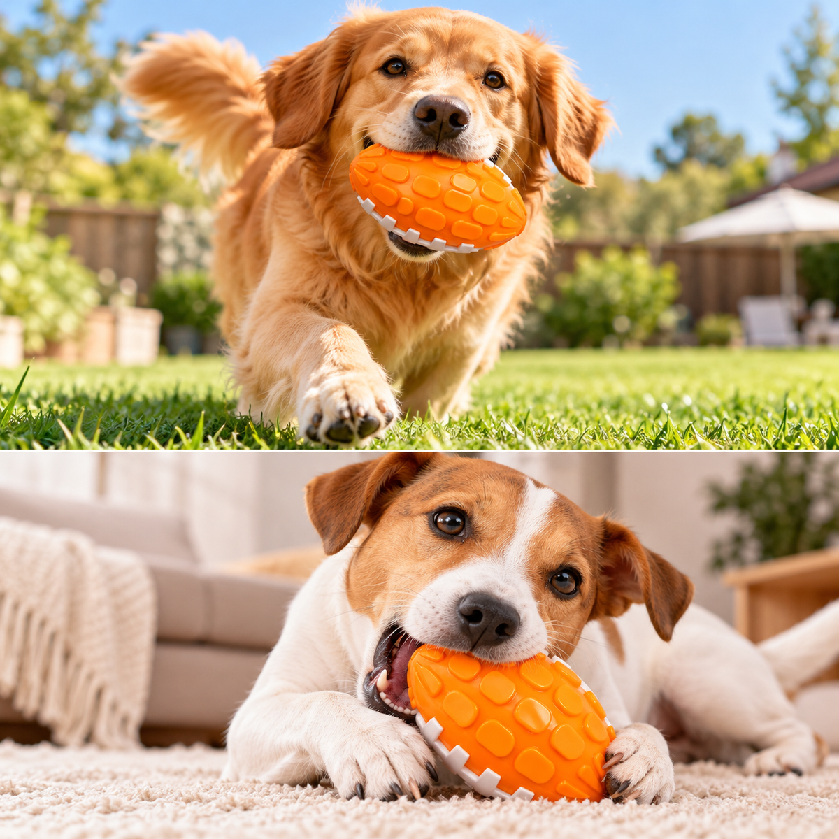 TPR Football Dog Toy